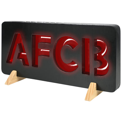 Wooden AFCB LED Shelf Sign