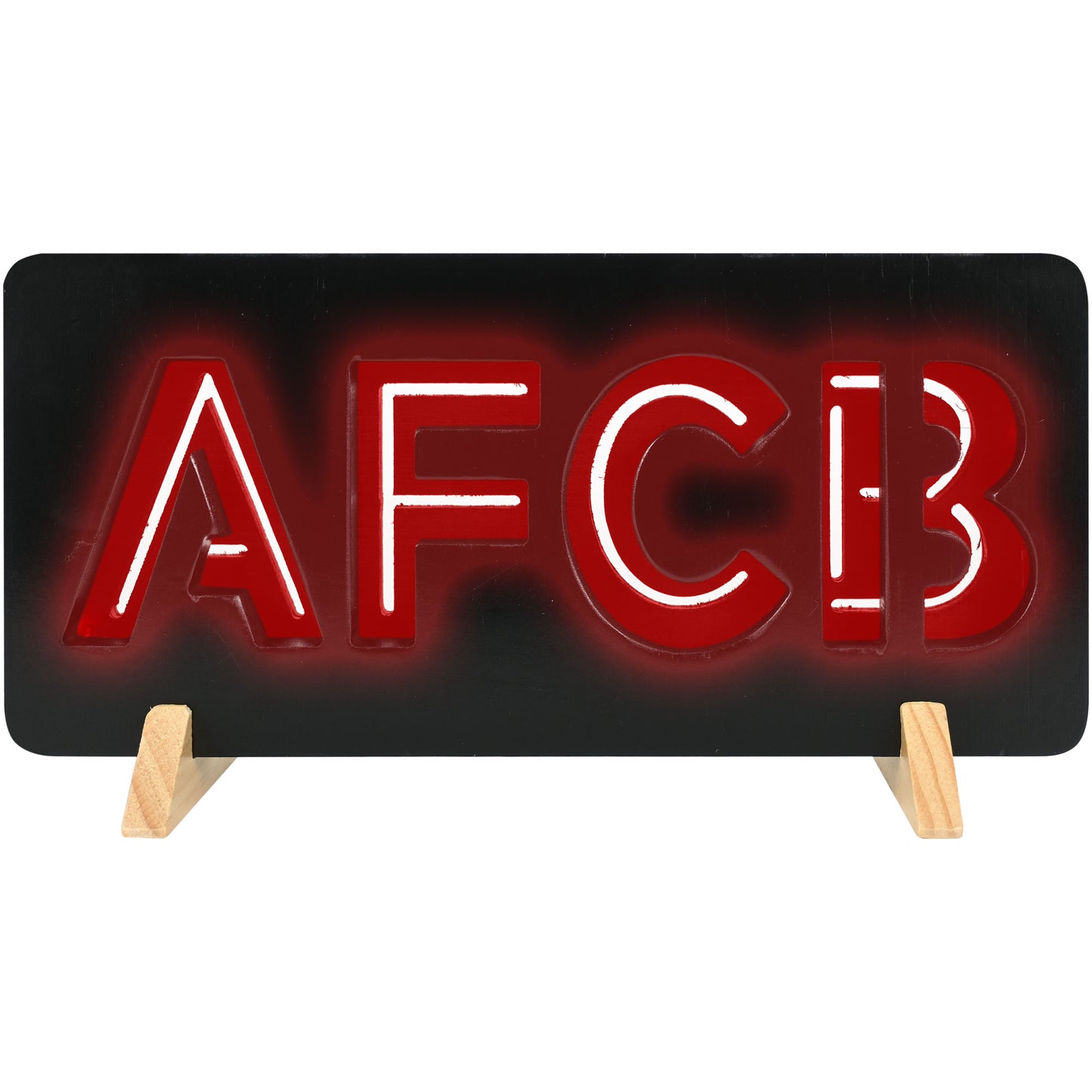 Wooden AFCB LED Shelf Sign