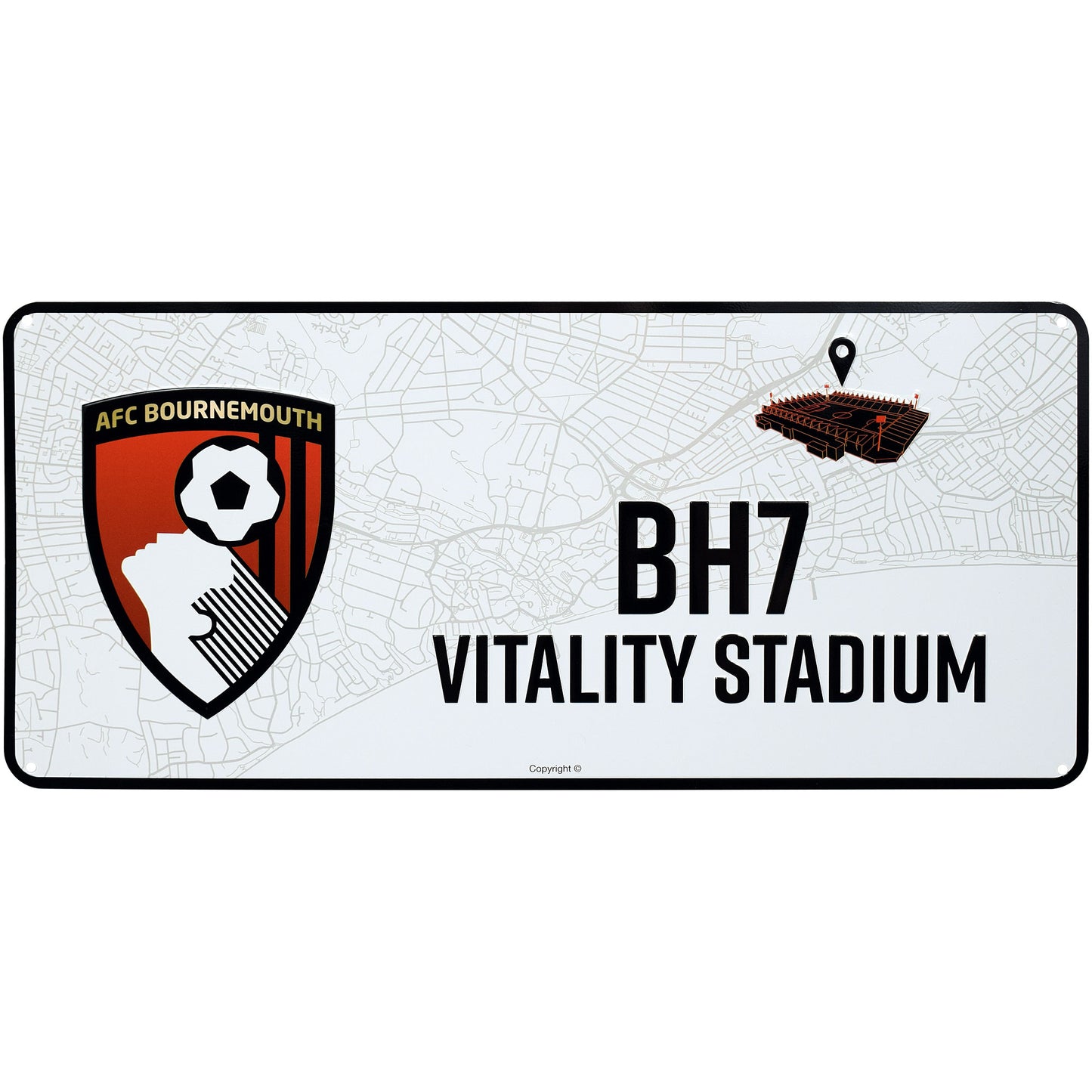 Stadium Route Metal Sign