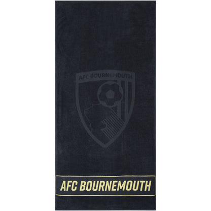 Luxury Crest Towel - Black