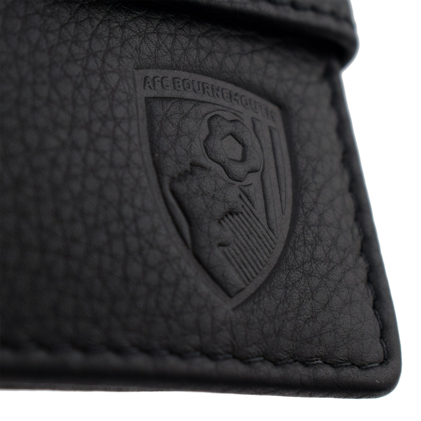Leather Ladder Stitch Wallet - Black