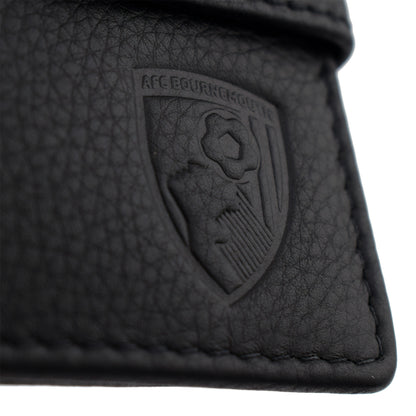 Leather Ladder Stitch Wallet - Black
