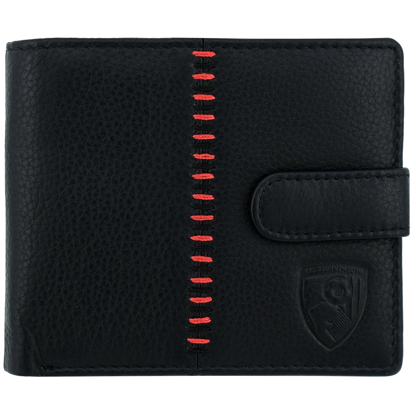 Leather Ladder Stitch Wallet - Black