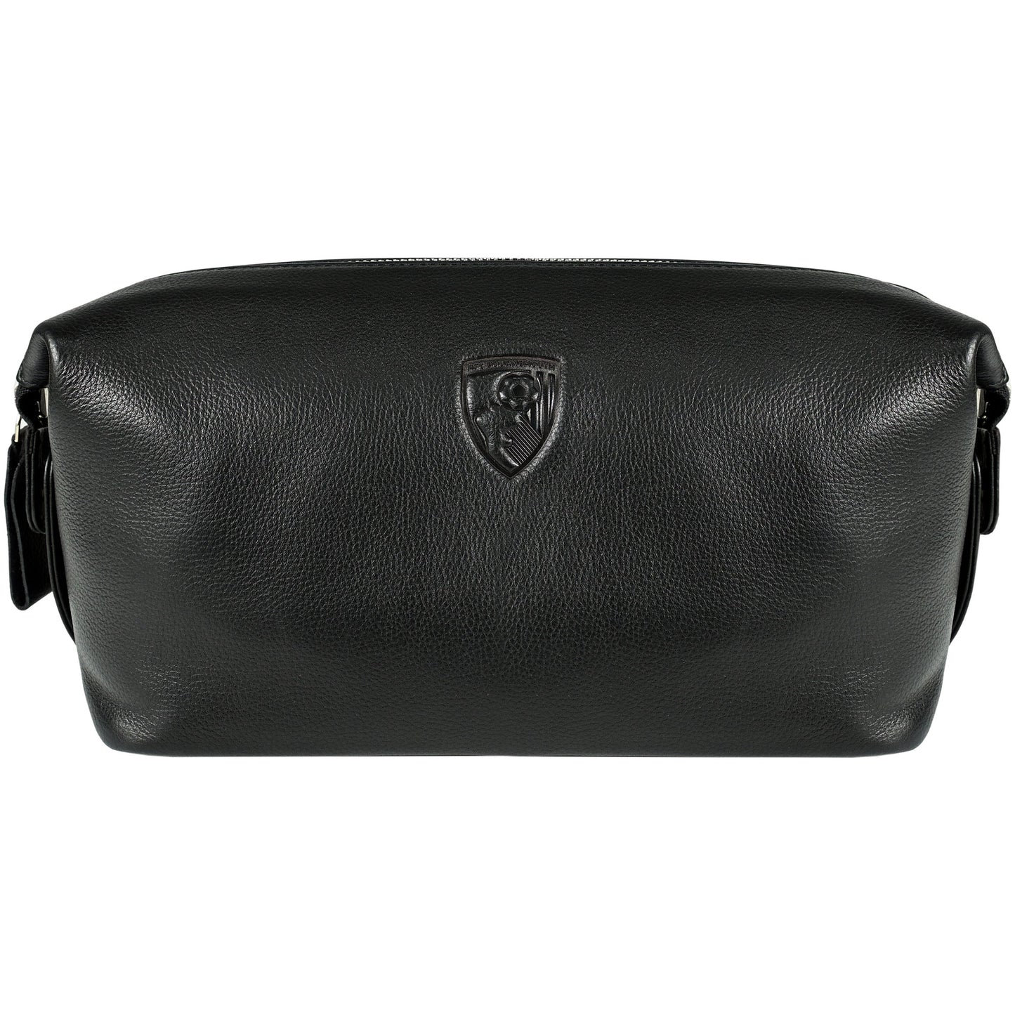 Premium Leather Washbag - Black