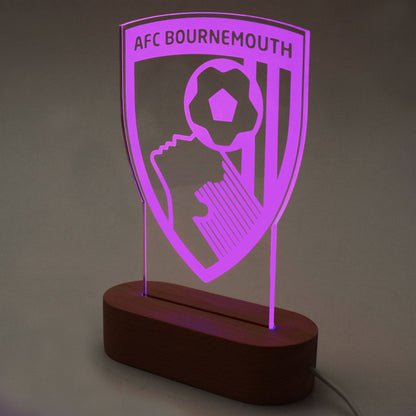 7 Colour Wooden LED Crest Light