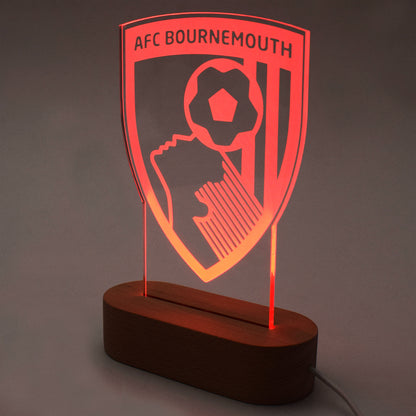 7 Colour Wooden LED Crest Light