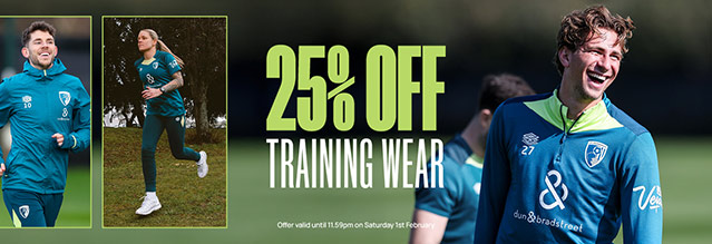 25% Off All Training Wear