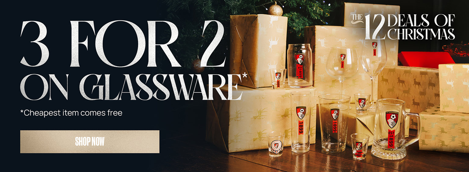 AFC Bournemouth 12 Deals Of Christmas Glassware Bundle