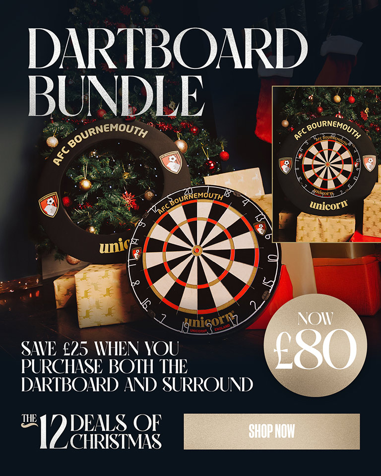 AFC Bournemouth 12 Deals Of Christmas Dartboard Bundle