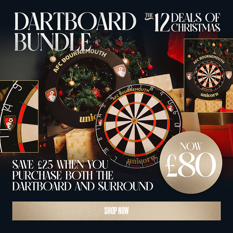 AFC Bournemouth 12 Deals Of Christmas Dartboard Bundle