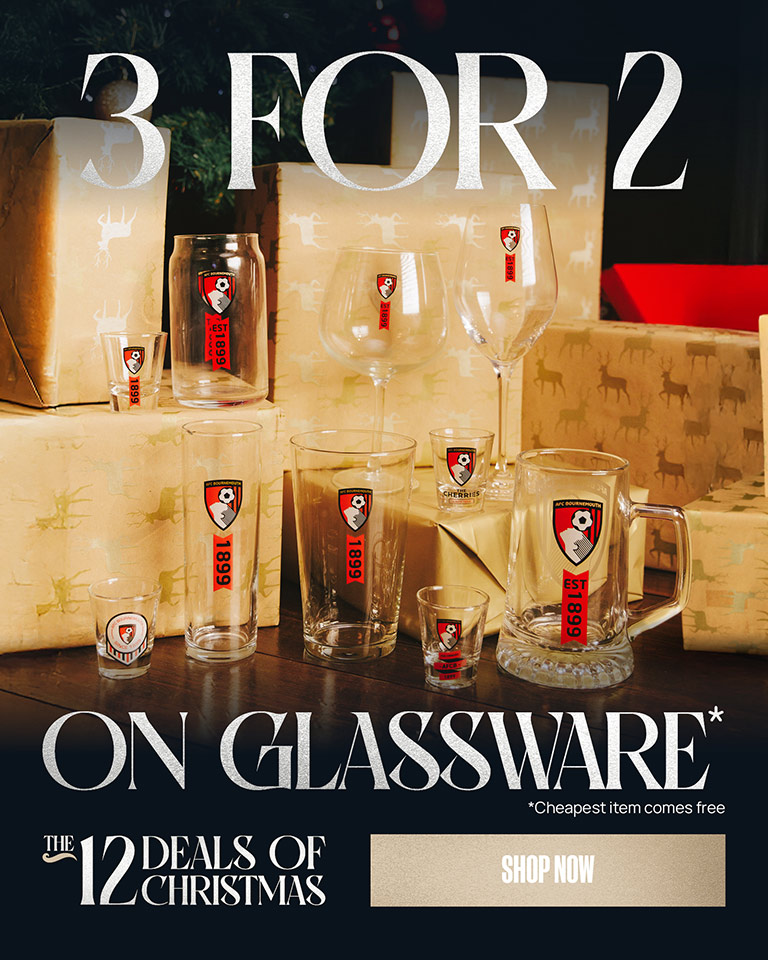 AFC Bournemouth 12 Deals Of Christmas Glassware Bundle