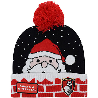 Adults Father Christmas Beanie - Red / Black