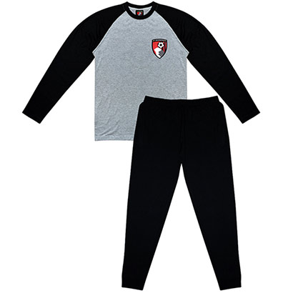 AFC Bournemouth Mens Bourne Pyjamas - Black / Grey
