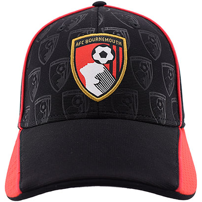 Adults Debossed Cap - Black/Red