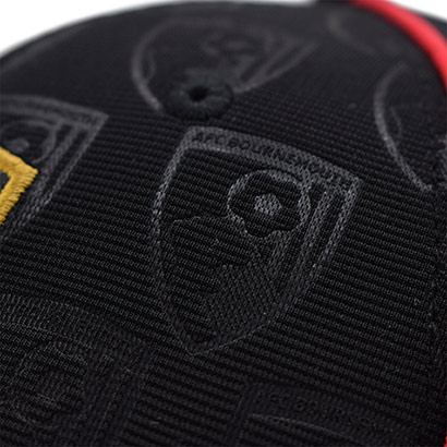 Adults Debossed Cap - Black/Red