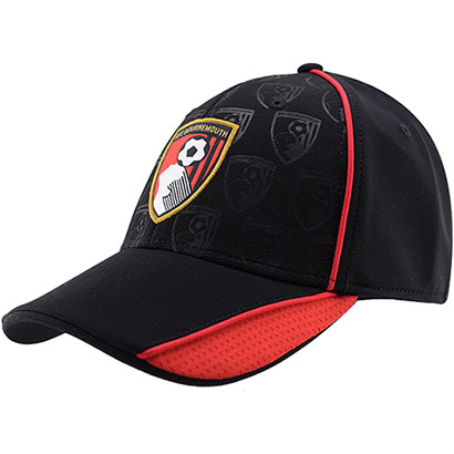 Adults Debossed Cap - Black/Red