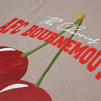 Womens Cherry Graphic Cuff T Shirt - Rose