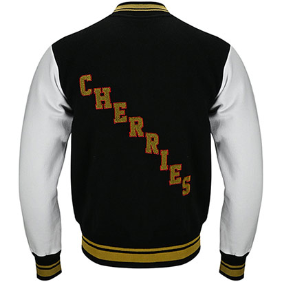 Adults College Baseball Jacket - Black / White