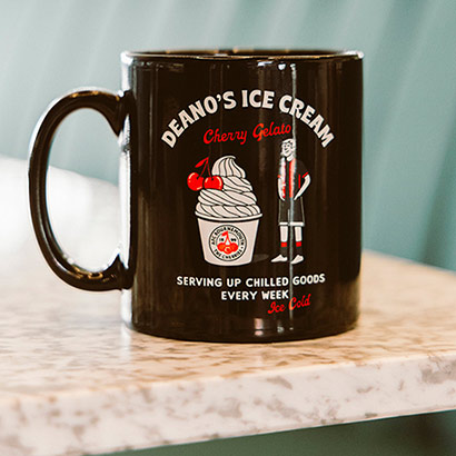 Deanos Ice Cream Mug - Black