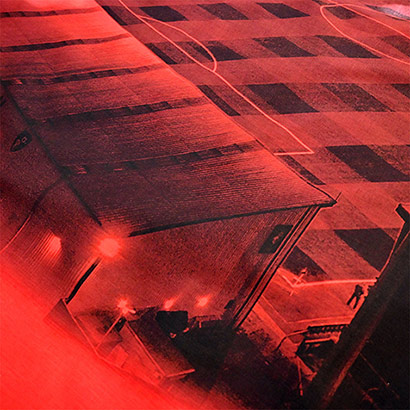 Stadium Single Duvet Cover Set - Red / Black