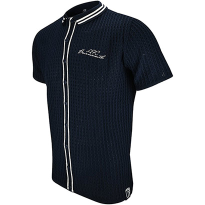 Adults Elite Full Button Polo - Navy