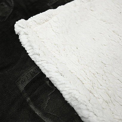 Sherpa/Teddy Fleece Blanket - Black