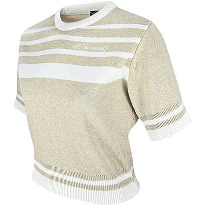 Womens Georgia Knitted Tee - Natural / Off White