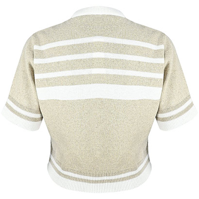 Womens Georgia Knitted Tee - Natural / Off White