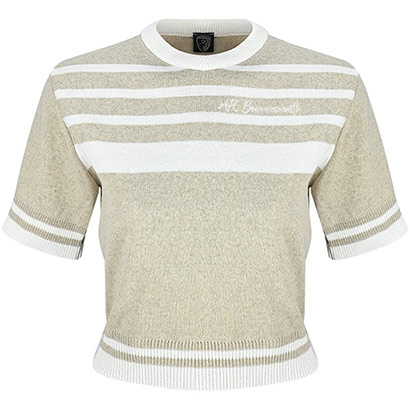 Womens Georgia Knitted Tee - Natural / Off White
