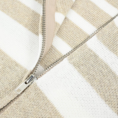 Womens Georgia Knitted Zip Top - Natural / Off White