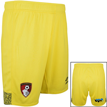 AFC Bournemouth Adults Goalkeeper Shorts 21/22 - Yellow