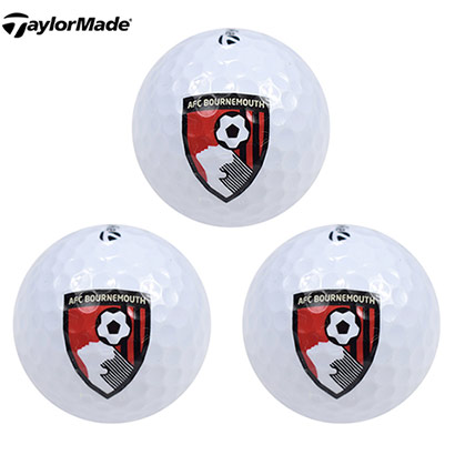 AFC Bournemouth TaylorMade Distance+ Golf Balls - 3 Pack