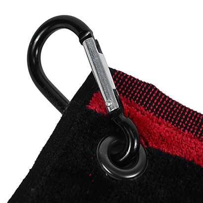 Crest Golf Towel - Red / Black