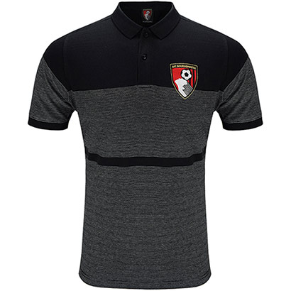 AFC Bournemouth Adults Lilliput Polo Shirt - Black