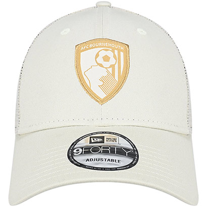 Adults AFCB X New Era 9Forty Trucker Cap - Ivory / Gold