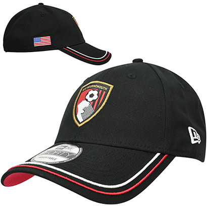 Adults AFCB X New Era 9FORTY USA Flag Cap - Black