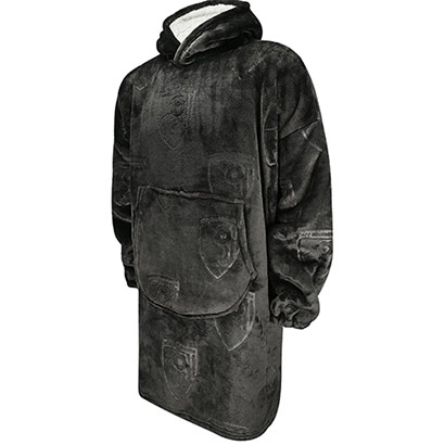 Womens Oversized Sherpa Hoodie - Charcoal