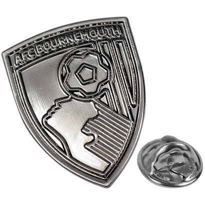 Tonal Crest Pin Badge - Silver