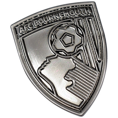 Tonal Crest Pin Badge - Silver