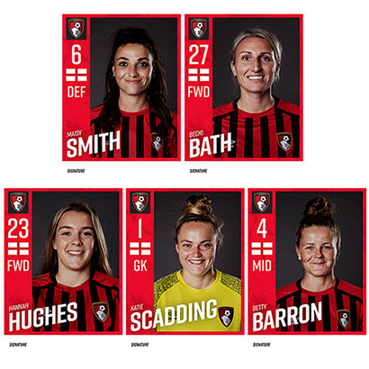 AFC Bournemouth Womens Player Cards - 21/22 Season