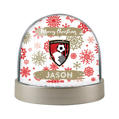 AFC Bournemouth Personalised Snow Dome - Club Crest