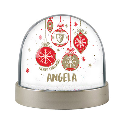 AFC Bournemouth Personalised Snow Dome - Decorations
