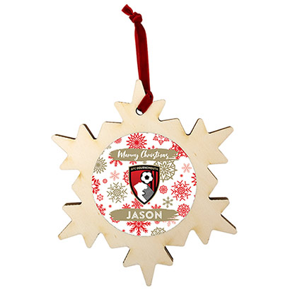AFC Bournemouth Personalised Snowflake - Club Crest