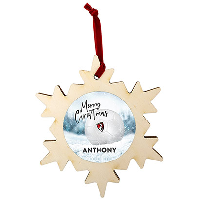 AFC Bournemouth Personalised Wooden Snowflake - Football