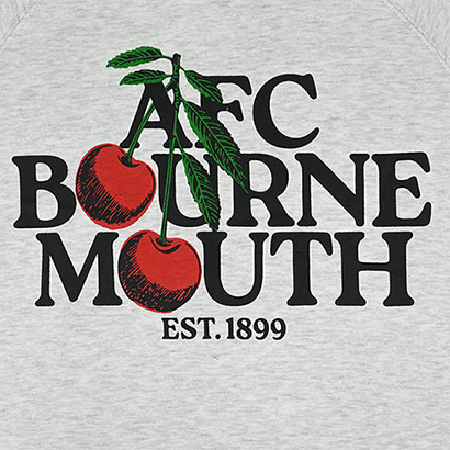 Premium Cherries Oversized Hood - Grey Marl