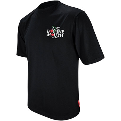 Premium Cherries Oversized Tee - Black
