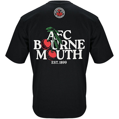 Premium Cherries Oversized Tee - Black
