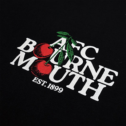 Premium Cherries Oversized Tee - Black