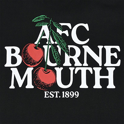 Premium Cherries Relaxed Sweat - Black