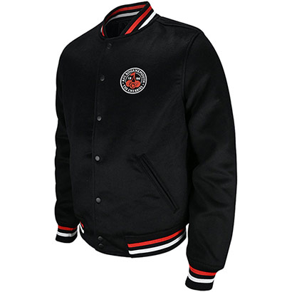 Premium Cherries Varsity Jacket - Black